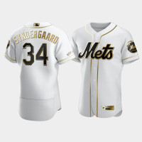 Men's New York Mets Noah Syndergaard #34 White Golden Edition Authentic Jersey