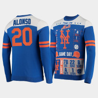 Men's New York Mets Pete Alonso Royal 2021 Christmas Ugly Sweater