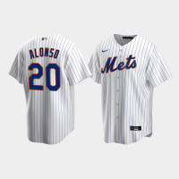 Men's New York Mets #20 Pete Alonso White Replica Nike Home Jersey