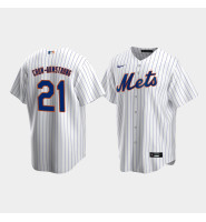 Men's New York Mets Pete Crow-Armstrong #21 White 2020 MLB Draft Home Replica Jersey Men's New York Mets Pete Crow-Armstrong #21 White 2020 MLB Draft Home Replica Jersey