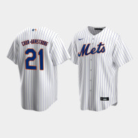 Men's New York Mets Pete Crow-Armstrong #21 White 2020 MLB Draft Home Replica Jersey