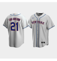 Men's New York Mets Pete Crow-Armstrong #21 Gray 2020 MLB Draft Road Replica Jersey