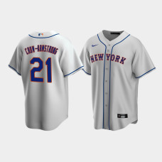 Men's New York Mets Pete Crow-Armstrong #21 Gray 2020 MLB Draft Road Replica Jersey