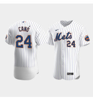 Men's New York Mets #24 Robinson Cano White Authentic 2020 Home Jersey