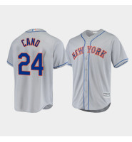 Men's New York Mets Robinson Cano Gray Cool Base Official Player Road Jersey