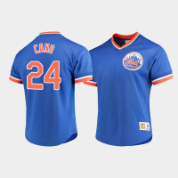Men's New York Mets #24 Robinson Cano Royal Cooperstown Collection Mesh V-Neck Jersey