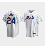 Men's New York Mets #24 Robinson Cano White Replica Nike Home Jersey