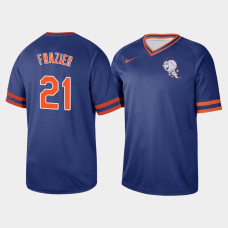 Men's New York Mets Todd Frazier #21 Royal Cooperstown Collection V-Neck Legend Jersey