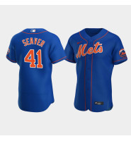 Men's New York Mets #41 Tom Seaver Royal Authentic Nike Alternate Team Logo Jersey