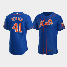 Men's New York Mets #41 Tom Seaver Royal Authentic Nike Alternate Team Logo Jersey