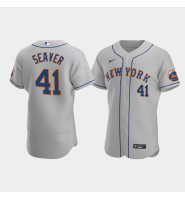 Men's New York Mets #41 Tom Seaver Gray Authentic Nike Road Jersey