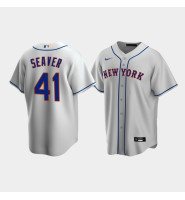 Men's New York Mets #41 Tom Seaver Gray Replica Nike Road Jersey