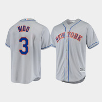 Men's New York Mets Tomas Nido Gray Cool Base Official Player Road Jersey