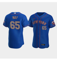 Men's New York Mets #65 Trevor May Royal Authentic Alternate Jersey Men's New York Mets #65 Trevor May Royal Authentic Alternate Jersey