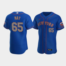 Men's New York Mets #65 Trevor May Royal Authentic Alternate Jersey