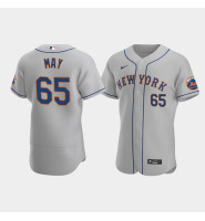 Men's New York Mets #65 Trevor May Gray Authentic Road Jersey