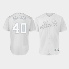 Men's New York Mets Authentic #40 Wilson Ramos 2019 Players' Weekend White Buffalo Jersey