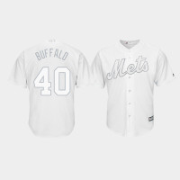 New York Mets #40 Wilson Ramos 2019 Players' Weekend Buffalo White Replica Jersey Men's