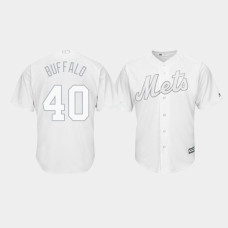 New York Mets #40 Wilson Ramos 2019 Players' Weekend Buffalo White Replica Jersey Men's