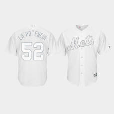 New York Mets #52 Yoenis Cespedes 2019 Players' Weekend La Potencia White Replica Jersey Men's