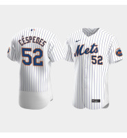 Men's New York Mets #52 Yoenis Cespedes White Authentic 2020 Home Jersey