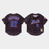 Men's New York Mets Yoenis Cespedes #52 Charcoal BAPE x Mitchell & Ness Jersey