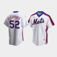 Men's New York Mets #52 Yoenis Cespedes Cooperstown Collection Home Nike White Jersey