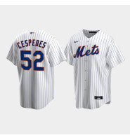 Men's New York Mets #52 Yoenis Cespedes White Replica Nike Home Jersey