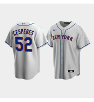 Men's New York Mets #52 Yoenis Cespedes Gray Replica Nike Road Jersey