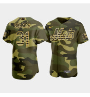 New York Mets #31 Mike Piazza Men's 2022 Armed Forces Day Jersey - Camo