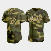 New York Mets #31 Mike Piazza Men's 2022 Armed Forces Day Jersey - Camo