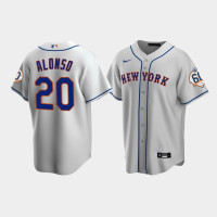 Men's New York Mets Pete Alonso 60th Anniversary Replica Gray Jersey