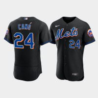 Men's New York Mets Robinson Cano 2022 Authentic Alternate Black Jersey
