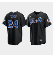 Men's New York Mets Robinson Cano 60th Anniversary Replica Black Jersey Men's New York Mets Robinson Cano 60th Anniversary Replica Black Jersey