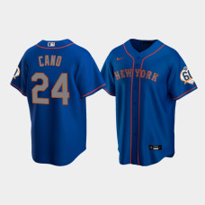 Men's New York Mets Robinson Cano 60th Anniversary Replica Royal Jersey
