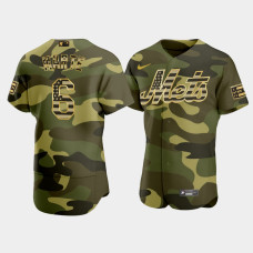 New York Mets #6 Starling Marte Men's 2022 Armed Forces Day Jersey - Camo