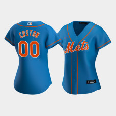 Women's New York Mets #00 Custom Royal 2020 Replica Nike Alternate Jersey