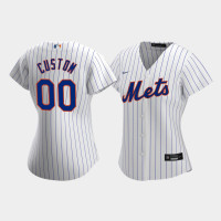 Women's New York Mets #00 Custom White 2020 Replica Nike Home Jersey