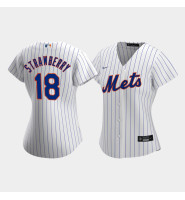 Women's New York Mets Darryl Strawberry #18 White Replica Nike 2020 Home Jersey Women's New York Mets Darryl Strawberry #18 White Replica Nike 2020 Home Jersey