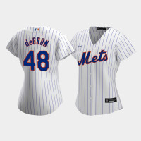Women's New York Mets Jacob deGrom #48 White Replica Nike 2020 Home Jersey