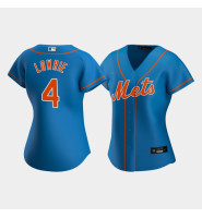 Women's New York Mets Jed Lowrie #4 Royal Replica Nike 2020 Alternate Jersey Women's New York Mets Jed Lowrie #4 Royal Replica Nike 2020 Alternate Jersey