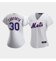 Women's New York Mets Michael Conforto #30 White Replica Nike 2020 Home Jersey