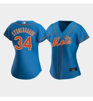 Women's New York Mets Noah Syndergaard #34 Royal Replica Nike 2020 Alternate Jersey