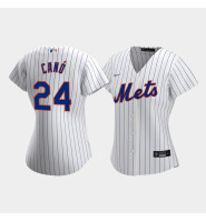 Women's New York Mets Robinson Cano #24 White Replica Nike 2020 Home Jersey Women's New York Mets Robinson Cano #24 White Replica Nike 2020 Home Jersey