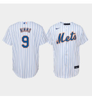 Youth New York Mets Brandon Nimmo #9 White Replica Nike Home Jersey Youth New York Mets Brandon Nimmo #9 White Replica Nike Home Jersey