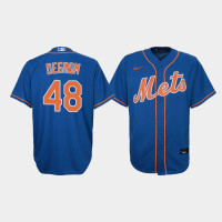 Youth New York Mets Jacob deGrom #48 Royal Replica Cool Base Jersey
