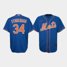 Youth New York Mets Noah Syndergaard #34 Royal Replica Cool Base Jersey