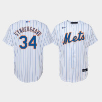 Youth New York Mets Noah Syndergaard #34 White Replica Nike Home Jersey