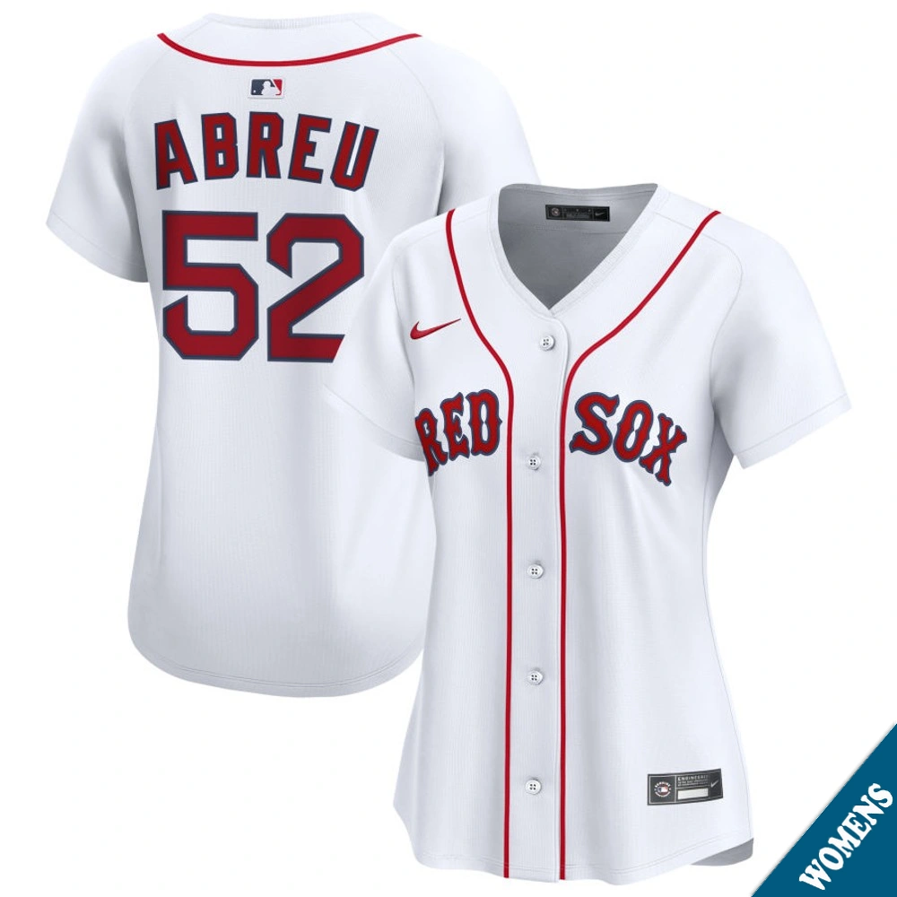 Women's Boston Red Sox Wilyer Abreu #52 Home White Limited Jersey Women's Boston Red Sox Wilyer Abreu #52 Home White Limited Jersey
