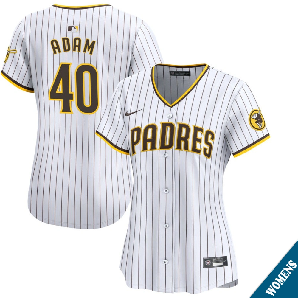 Women's San Diego Padres Jason Adam #40 Home White Limited Jersey